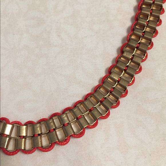 [3/$10] Statement necklace - gold and red - Picture 2 of 3